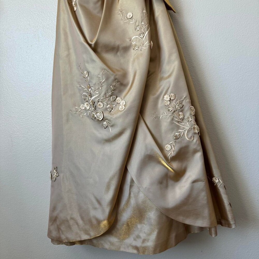 90's/Y2k Cache Xs/S Strapless Iridescent Beaded F… - image 6